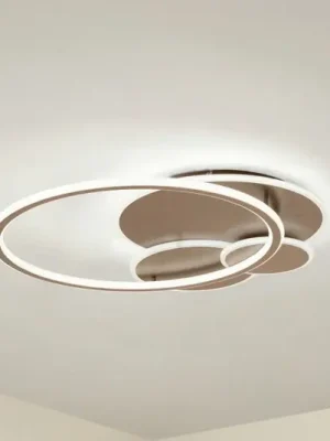 Super Cena Lucande LED stropní svítidlo Circulo, kávově hnědé, CCT, stmívatelné