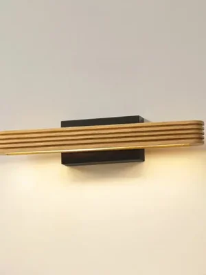 Horká Nabídka Lucande LED nástěnné světlo Lieske, 40 cm, dřevo, černé