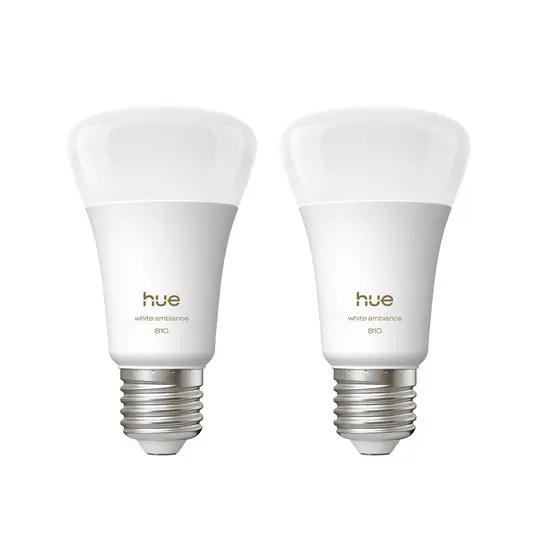 Philips Hue White Ambiance Smart E27 LED, 6 W, 810 lm, CCT, balení po 2 ks Objednat Nyní
