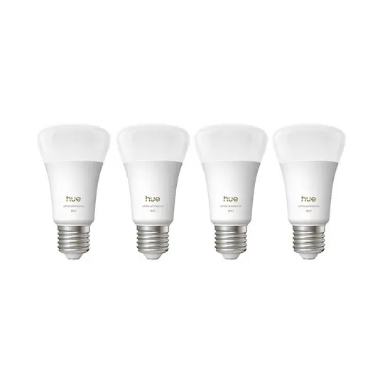 Philips Hue White Ambiance Smart E27 LED, 6 W, 810 lm, CCT, sada 4 ks Vysoce Kvalitní