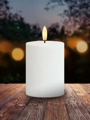 LED svíčka Sille, solární napájení, výška 10 cm, bílá, IP44 Nejlepší Volba
