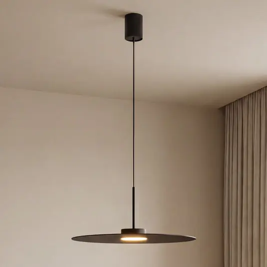 Závěsné světlo Simone, černé, ocel, Ø 40 cm, GX53 Oblíbený