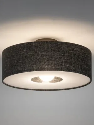 Stropní světlo Amarela M, černá melírovaná, textil, E27 Víkendová Akce