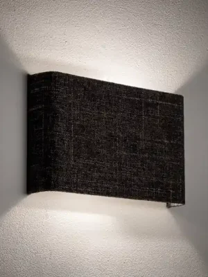 Nástěnné světlo Amarela B, černá melírovaná, textil, G9 Oblíbený