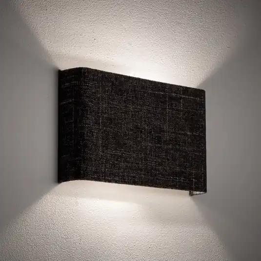 Nástěnné světlo Amarela B, černá melírovaná, textil, G9 Oblíbený