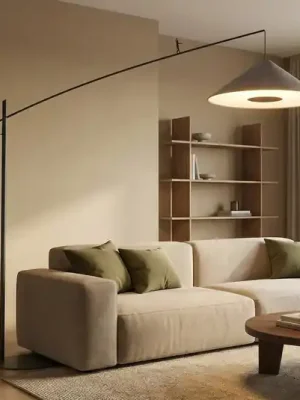 Objednat Nyní Lampový oblouk Poise, antracitově šedý, ocel, textil, dosah 260 cm