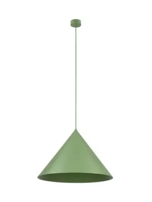 Aktuální Závěsné světlo Cono, 1 žárovka, Ø 50 cm, zelené, E27