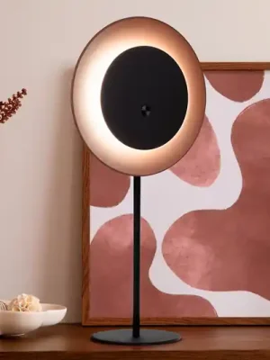 LED stolní lampa na baterie Solan, černá/hnědá, solární, IP54 Výprodej