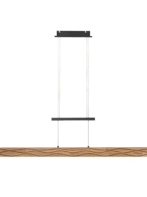 Závěsné LED světlo Atacama, dub/černá, dřevo, délka 116 cm Speciální Cena