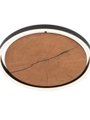 LED stropní svítidlo Havana S, dřevo/kov, Ø 40 cm Ihned K Objednání