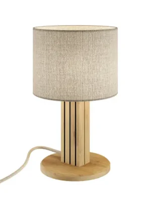 Stolní lampa Inka S, dub/černá, dřevo/látka, výška 30 cm Speciální Cena