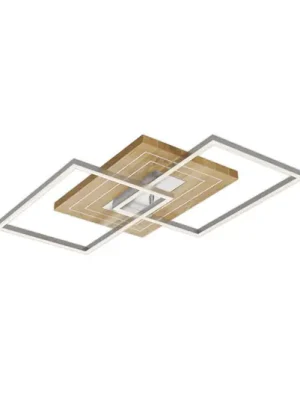 Značkový LED stropní svítidlo Inka S, délka 50 cm, světlé dřevo, stmívatelné