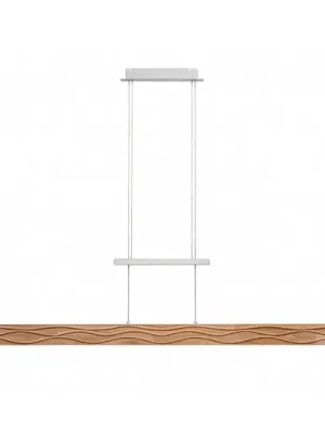 Akční Cena Závěsné LED světlo Atacama, dub/nikl, dřevo, délka 116 cm