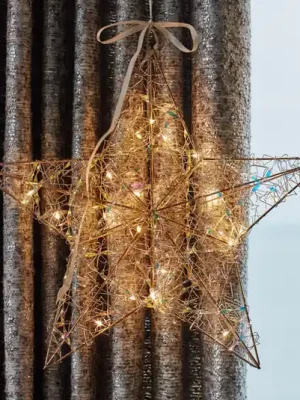 LED dekorace do interiéru Lily Star, zlatá, 40 x 40 cm, baterie Nejlepší Volba