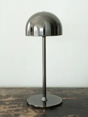 Cenově Výhodný LED stolní lampa na baterie Tim, niklová barva, výška 30 cm, IP54