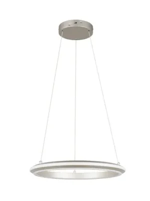 Aktuální LED závěsné světlo Amador, Ø 45 cm, niklová barva, kov, CCT
