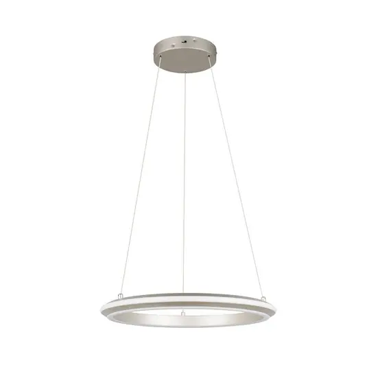 Aktuální LED závěsné světlo Amador, Ø 45 cm, niklová barva, kov, CCT