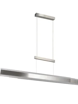 Závěsné světlo LED Arcola, niklová barva, 152 cm, CCT dotykový stmívač Rychlé Dodání