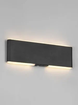Poslední Šance LED akumulátorové nastěnné světlo Conchita, šířka 22 cm, černá, kov