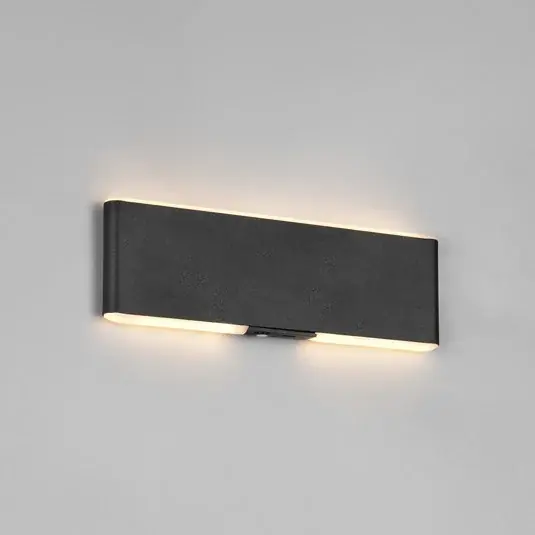 Poslední Šance LED akumulátorové nastěnné světlo Conchita, šířka 22 cm, černá, kov