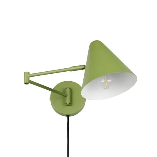 Nejprodávanější Nástěnné světlo Cosima, zelené, výška 54 cm, kov