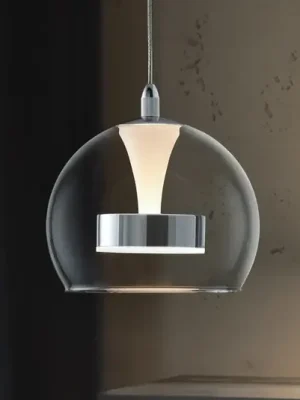 Cenově Výhodný Závěsné světlo LED Flynt, Ø 20 cm, chromová, kov/sklo, CCT