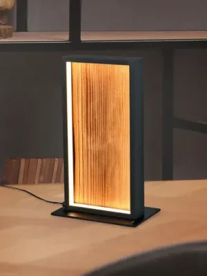 LED stolní lampa Kalea, výška 30 cm, barva dřeva, dřevo Koupit Online