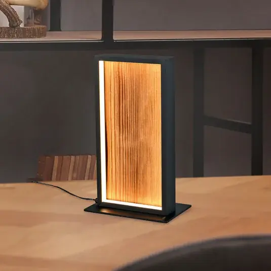 LED stolní lampa Kalea, výška 30 cm, barva dřeva, dřevo Koupit Online