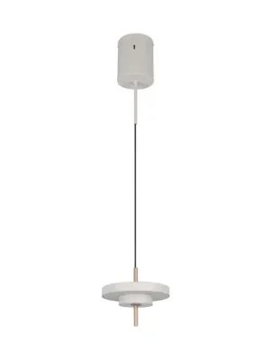 Ověřený Závěsné LED světlo Keaton, světle šedé, Ø 20 cm, kov, CCT