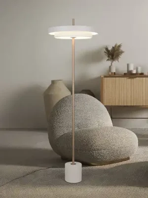 LED stojací lampa Keaton, světle šedá, výška 138 cm, kov, CCT Originální