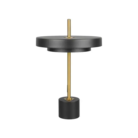 LED stolní lampa Keaton, černá/zlatá, výška 45 cm, CCT Poslední Šance
