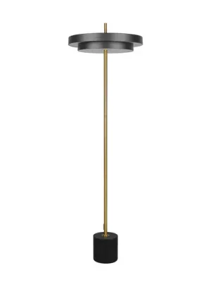 LED stojací lampa Keaton, černá/zlatá, výška 138 cm, CCT Dokud Zásoby Vydrží