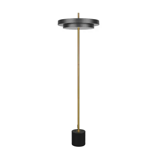 LED stojací lampa Keaton, černá/zlatá, výška 138 cm, CCT Dokud Zásoby Vydrží