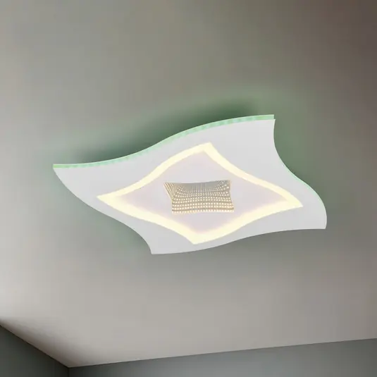 Objednat Nyní LED stropní svítidlo Klint, délka 50 cm, matná bílá, kov RGBW