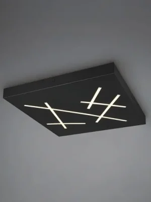 LED stropní svítidlo Snip, matná černá, délka 50 cm, kov, CCT Cenová Bomba