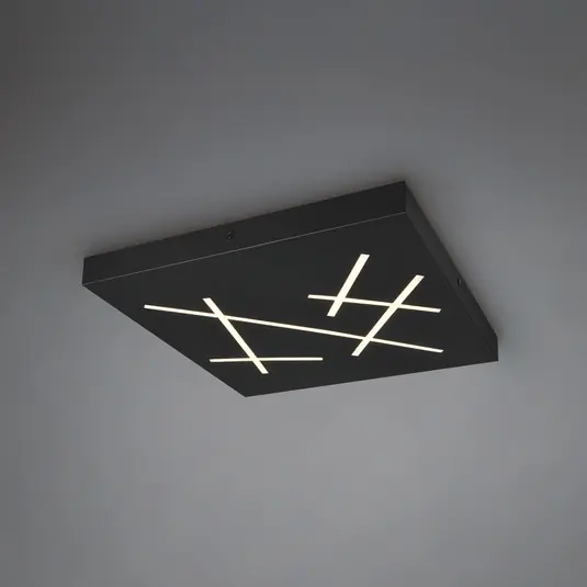 LED stropní svítidlo Snip, matná černá, délka 50 cm, kov, CCT Cenová Bomba