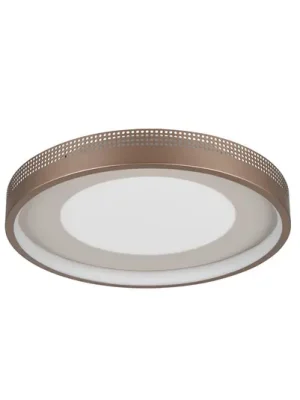 Aktuální LED stropní svítidlo Solea, hnědé, Ø 40 cm, plast