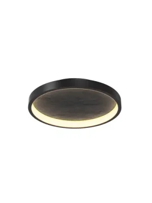 LED stropní svítidlo Orign, Ø 41 cm, černé, kov/kámen Horká Nabídka