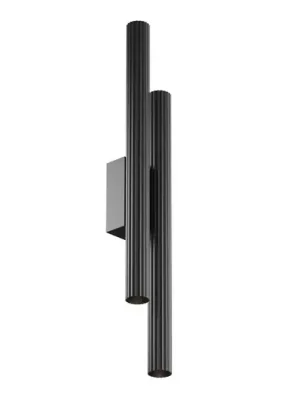 LED nástěnné světlo Calipso, černé, výška 49 cm, kov, 4 svítidla. Vrácení Zdarma