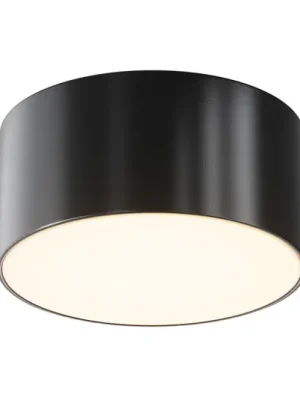 Značkový LED venkovní stropní svítidlo Zon, černé, Ø 12 cm, 3 000 K kov