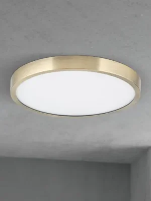 LED stropní svítidlo Disc, antická mosazná barva, Ø 24 cm, CCT Nová Kolekce