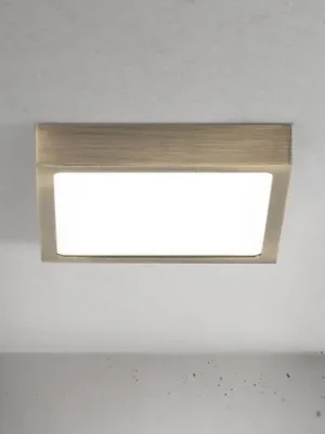 LED stropní svítidlo Disc, antická mosazná barva, délka 14 cm, CCT Objednat Nyní