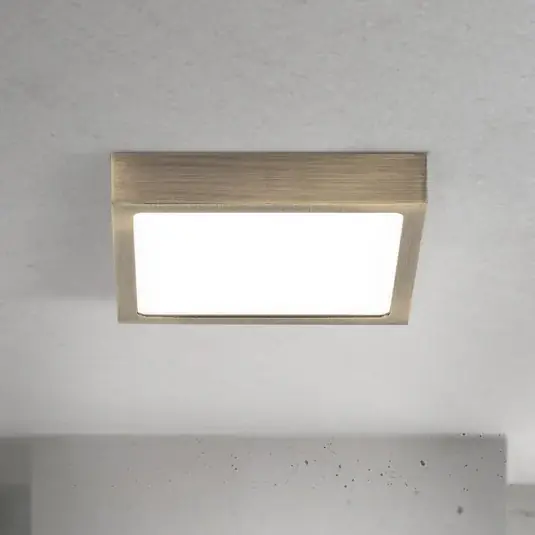 LED stropní svítidlo Disc, antická mosazná barva, délka 14 cm, CCT Objednat Nyní