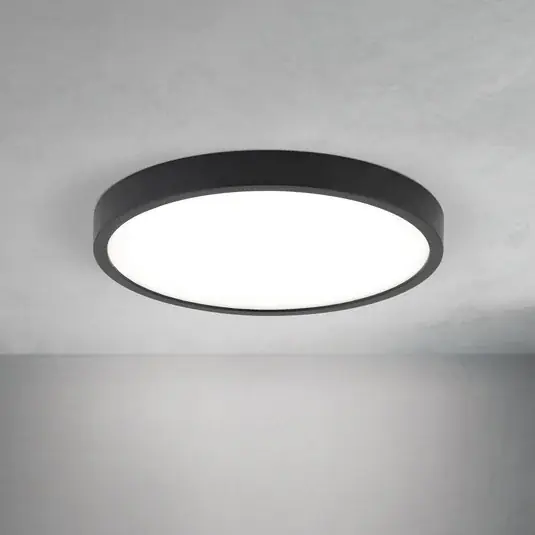 LED stropní svítidlo Disc, černé Ø 24 cm, CCT kov/plast Vysoce Kvalitní