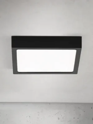 LED stropní svítidlo Disc, černé, délka 14 cm, CCT kov Časově Omezené