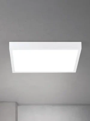 LED stropní svítidlo Disc, bílé, délka 40 cm, CCT, kov/plast Must-Have