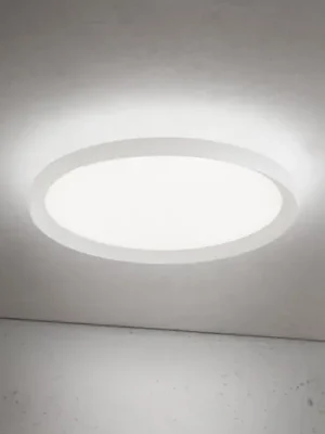 LED stropní svítidlo Kant, Ø 40 cm, bílé, CCT, kov/plast Akce
