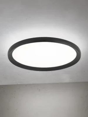 Sleva LED stropní svítidlo Kant, Ø 40 cm černé, CCT kov/plast