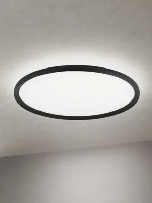 LED stropní svítidlo Kant, Ø 60 cm černé, CCT kov/plast Poslední Šance