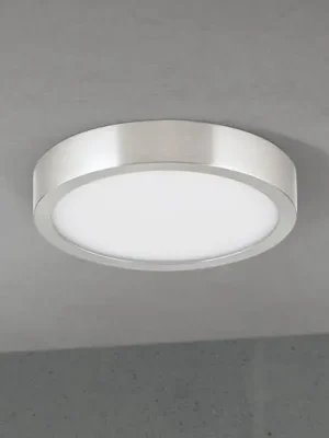 LED stropní svítidlo Disc, satinovaná niklová barva, Ø 14 cm, CCT Nízká Cena